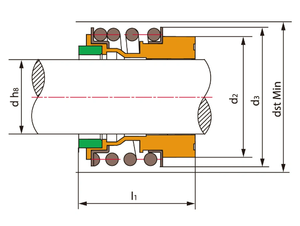 Replace Aesseal B012 Flowserve 192 Burg Mg12 Mg1 Mg12 Mg13 Mg1s20 Rubber Bellow Mechanical Seal For Water Pump