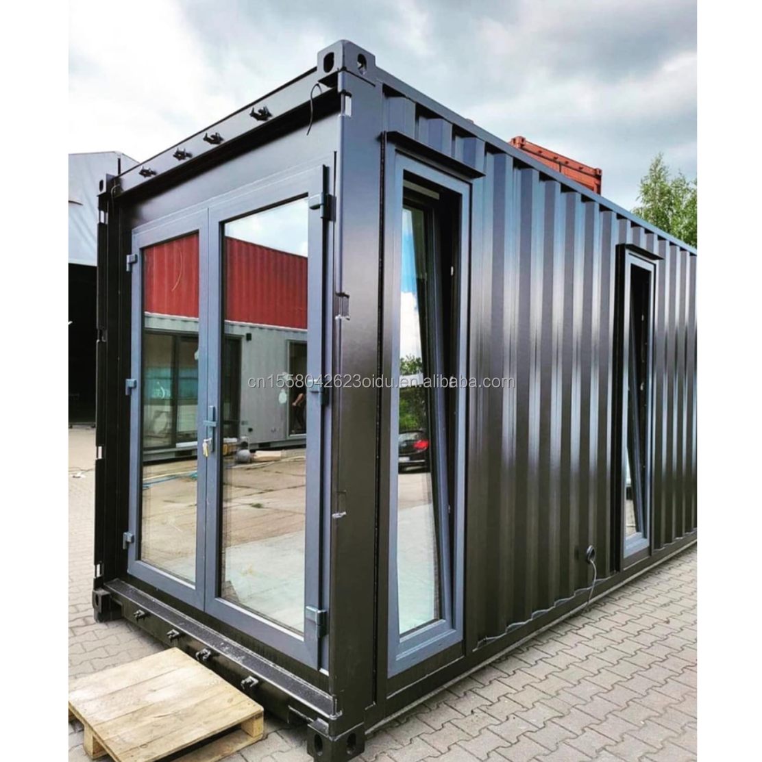 Aluminum Alloy Windows 40ft Container Renovation for Family in Garden Residential Bedroom Living Room Bathroom