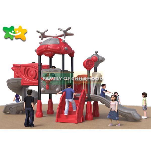 Funny Plastic Spiral Slide , Plastic Play Slides For Toddlers CAD Instruction Installation