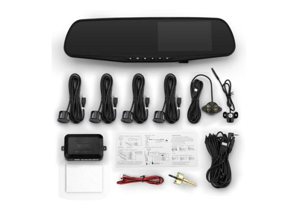 4.3" TFT LCD Screen Dual Record Parking Sensor DVR with Tracking Line and Voice