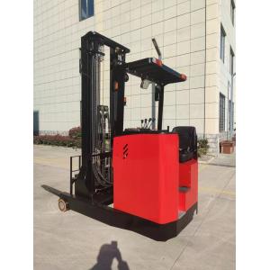 Stand-on type for large capacity high lift reach stacker trucks