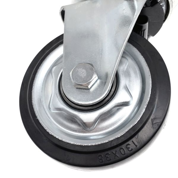 Japanese Heavy Duty Caster Swivel Plate Double Ball Bearing High Load Capacity 4 Inch Rubber Caster Wheels