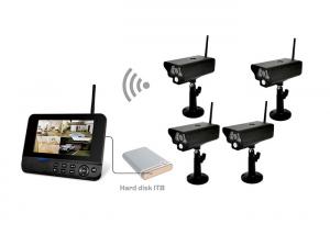 China Digital Remote Home Surveillance Four Screen DVR Transmitter 250cd/m2 Brightness on sale