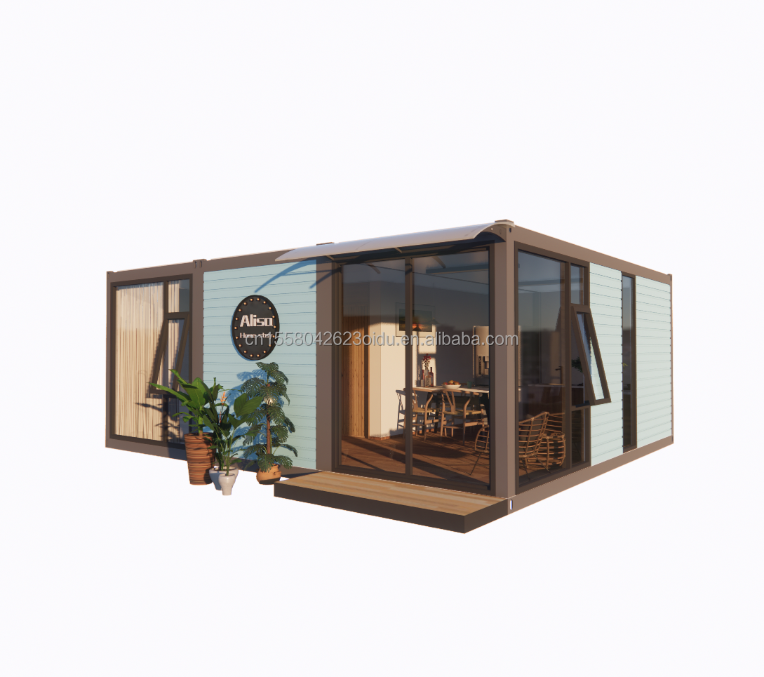 Galvanized Steel Bending 180g 20ft 40ft Detachable Prefabricated Flat Pack Container Home House With 2 Bedrooms for Hotel