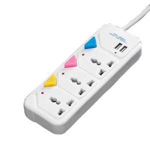 China Multi outlet Universal Type Extension Socket With On/Off Switch USB wholesale
