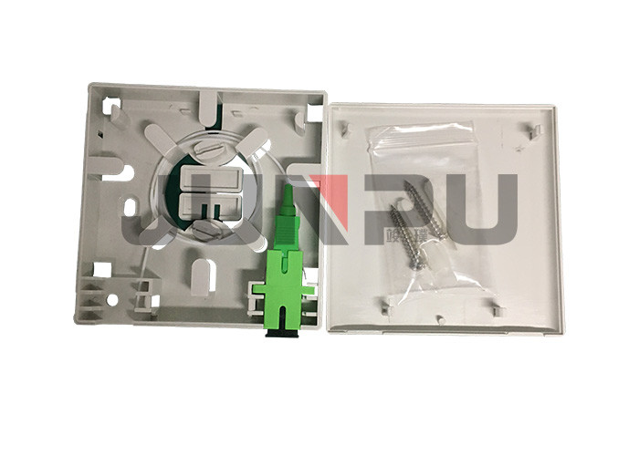 Quality 2 Port FTTH Fiber Optic Termination Box With SC LC Fiber Pigtails And Fiber Adapters for sale