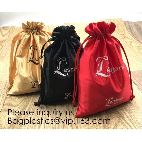 Gift bag With Drawstring,Bag For Hair Extension,Pouch For Jewelry,Ivory Satin Drawstring Pouch bags,Promotion Colorful S
