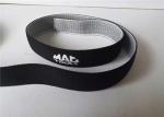 2.5 Cm Polyester Elastic Webbing Black Bottom White Words Custom Printed Pattern
