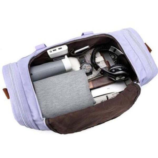 Ladies Overnight Duffel Bag With Shoe Compartment