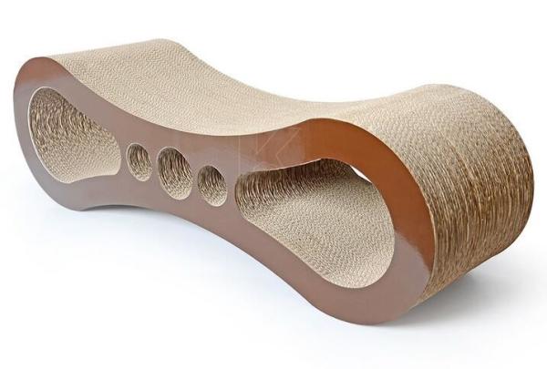 Quality Catnip Inside Cardboard Cat Lounger Textured Scratching Surface Meet Pets' Needs for sale