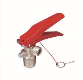 Quality Copper CO2 Portable Fire Extinguisher Valve Surface Chromed With Red Handle for sale
