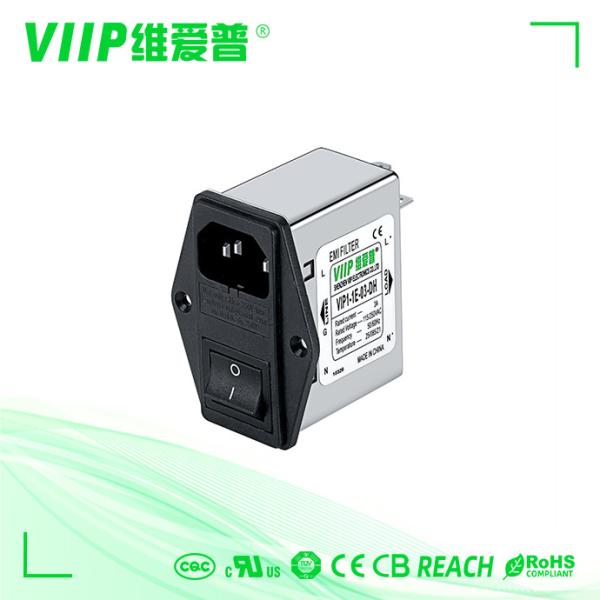 Quality 120V Ac Power Line Inline EMI Filter With Fuse C14 Male Socket for sale