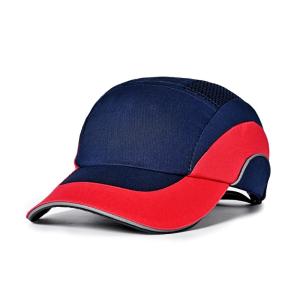 China Ventilation 100% Cotton Safety Bump Cap Baseball Cap Short Brim 56cm on sale