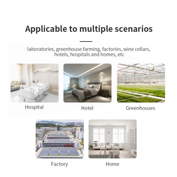 LED Display Temperature and Humidity Meter Temperature Hygrometer Air Quality Monitor Probe Alarm Clock External for Outdoor