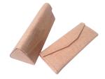 Triangular Fold Up Glasses Case Gunny Cloth / Denim Material With Holder