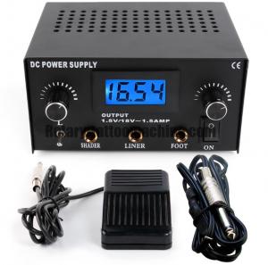 China ABS Tattoo Power Unit , Tattoo Machine Power Supply Kit With Foot Switch And Cord on sale
