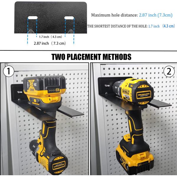 Customized Logo Tool Storage Rack for Cordless/Hand Drill in Home Garage Wall Workshop