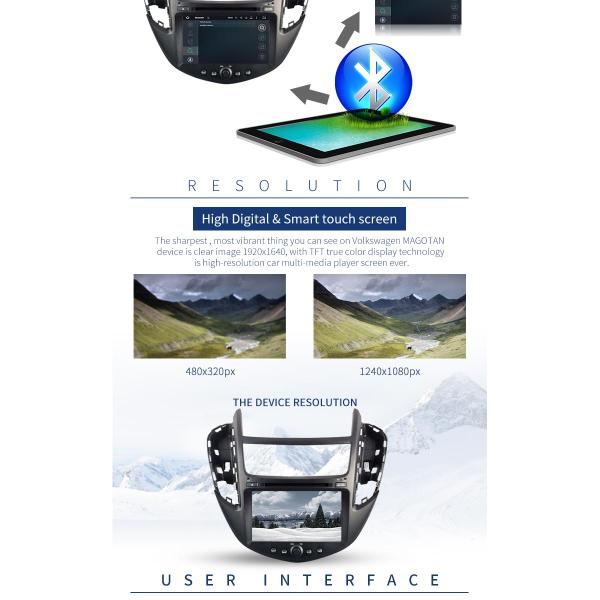 Android 7.1 Chevrolet Car DVD Player With Steering Wheel Control BT RDS