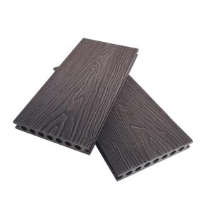 China Weatherproof WPC Dark Brown Composite Decking Planks For Balcony wholesale
