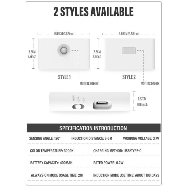 Wireless SMD2835 LED Induction Night Light Human Body Induction