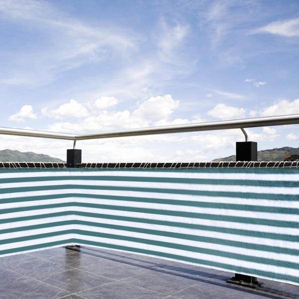 Four Edge Folded Balcony Privacy Screen Knitted Shade Sail Type Founded