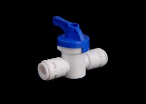 China PP Quick Connect Water Fittings Manual Flush Connector Valve With Tube OD 1/4
