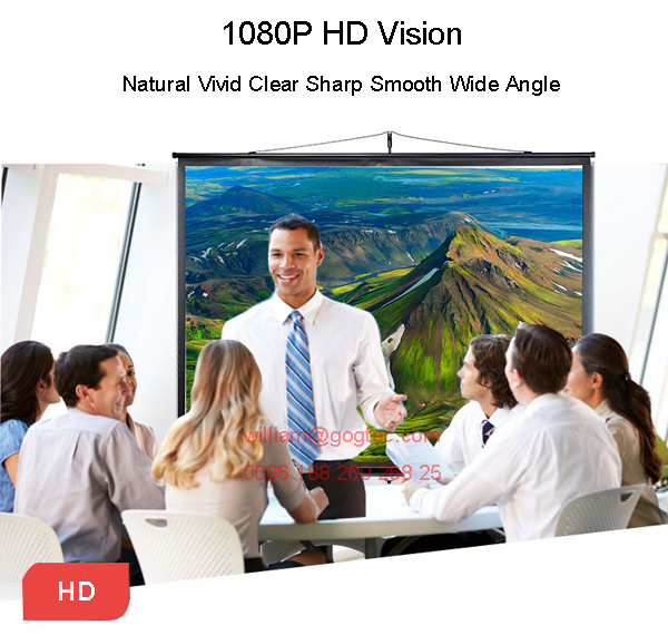 100" 4:3 foldable tripod projection projector screen HD 3D TV home theater matte white