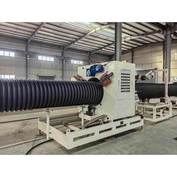 Double Wall Corrugated Pipe Extrusion Line With Vacuum Forming And Aluminium Alloy Mould Material Diameter 16-1500mm
