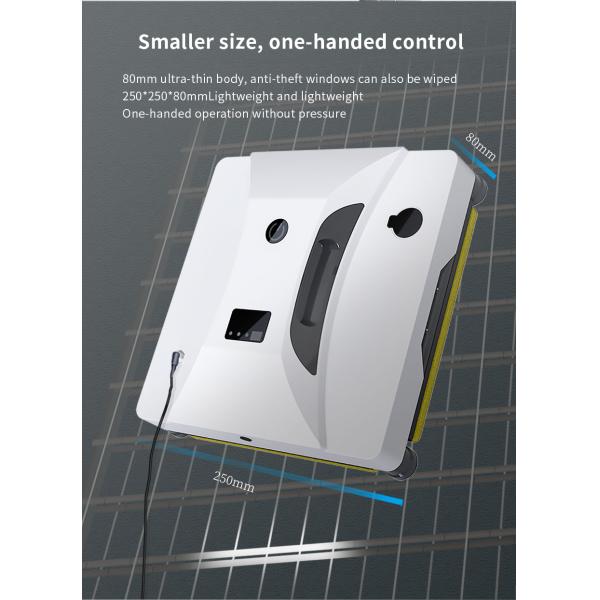 Rise Window Cleaning Robot Noise 65dB Cleaning Speed 3.5 Mins/m2 Household Vacuum US Plug
