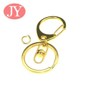 gold color flat keyring connector claps jumpring keyring snap hooks gold color rose gold flat keyring for key