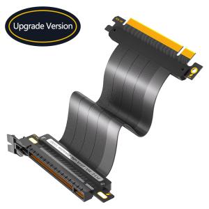 China PCIE 4.0 Extension Cable, Black 16x Shielded High Speed GPU Riser Cable with PCI Express Port for GPU Extension Card, Length 30cm(180 Degree ) wholesale