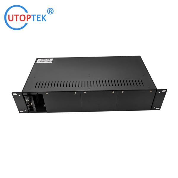14slots Media converter RACK Chassis Mount 19inch 2U dual AC power for CCTV