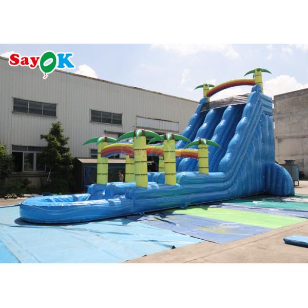 Inflatable Swimming Pool Slide Tropical Fiesta Breeze Commercial Inflatable Water Slide For Kids Adults