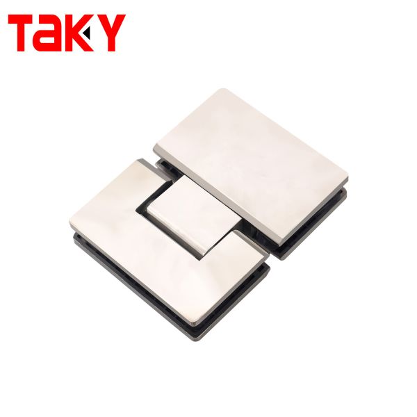 Glass to glass hinge installation example in shower door application