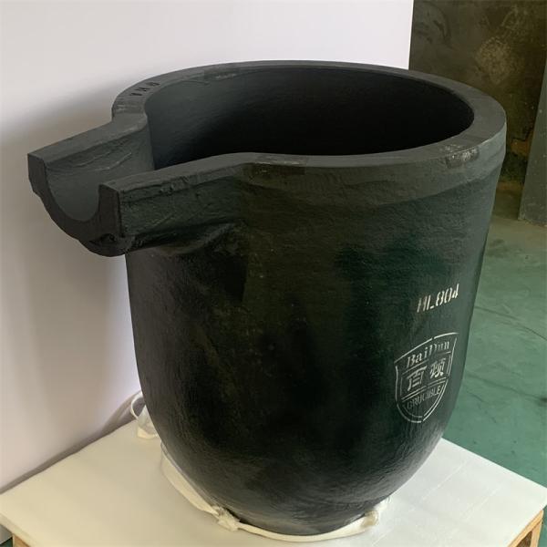 Silicon Carbide Graphite Crucible With Pouring Nozzle Cylindrical Shape