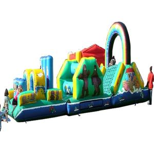 China ODM Cartoon Inflatable Obstacle Course , Vertical Rush Obstacle Course Inflatables wholesale