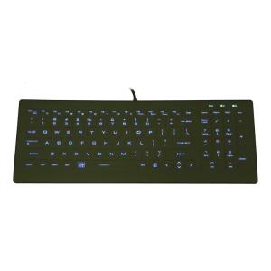 China Washable Medical Industrial Silicone Backlit Keyboard With Low-profile Keys on sale