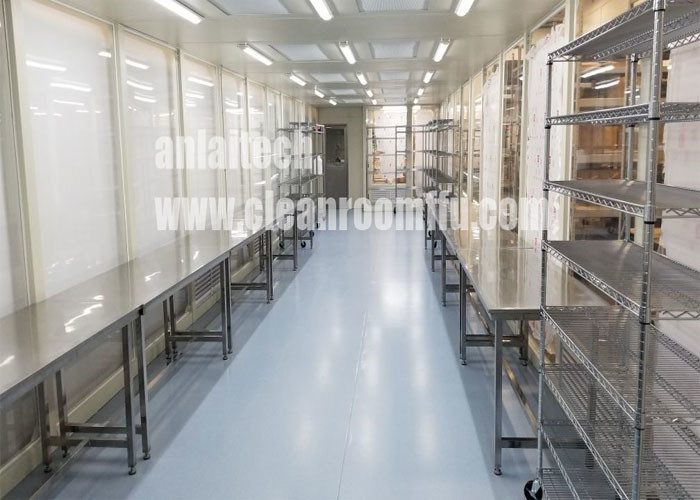 China Class 10000 Modular Cleanroom Booth FFU Generating Winds 100K on sale