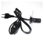 6ft European 2 Prong AC Power Extension Cord E12 Set with Wire Clip and Edison