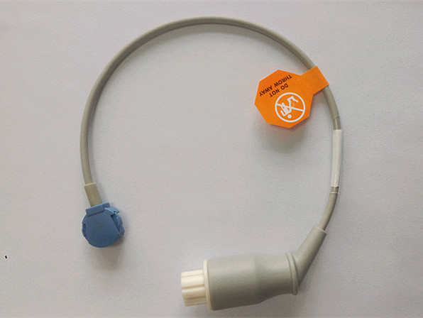 2.4M Grey Wire Spo2 Extension Cable Round 10 Pin to DB9 Connector