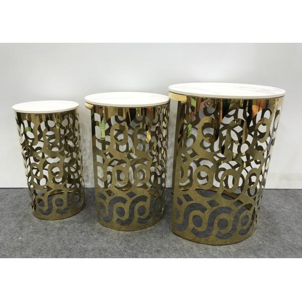 Metal Frame 50cm Marble Table Top Coffee Table