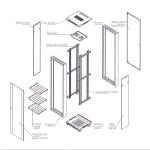 Custom Floor Standing Server Rack 27u , Network Rack Cabinet Static Loading 800