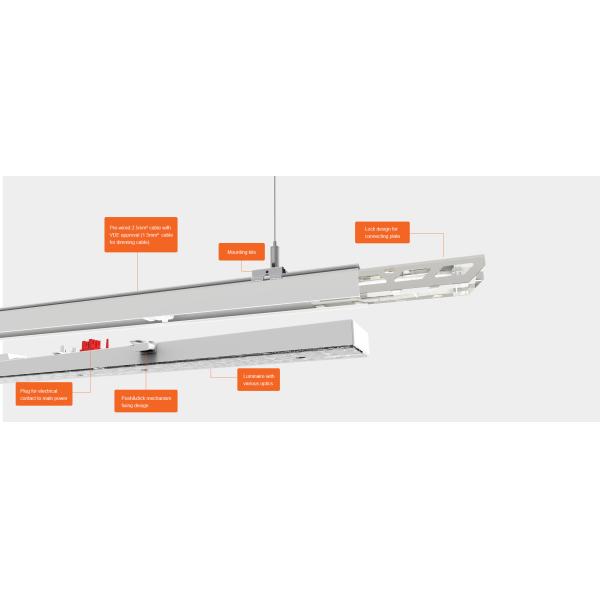 5 Wires Linear LED Trunking Light 68W Linear Led Strip Light 1.5m Dali Dimming