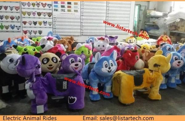 Quality Coin Operated Walking Animal Coin Operated Plush Motorcycle Electric Motorized Toy for sale