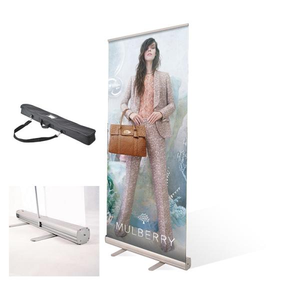 Quality Stable Retractable Display Signs , Custom Printing Retractable Vertical Banner for sale