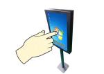 Floor Standing Interactive All In One Touch Screen Kiosk Digital Menu Boards