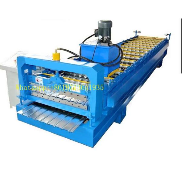 Trapezoidal Roof 1250mm Wall Panel Roll Forming Machine Galvanized Steel
