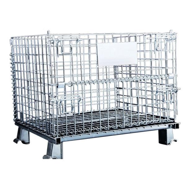 500kg Pallet Stacking SGS Collapsible Wire Mesh Container Customize Warehouse Equipment