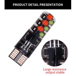 Brightness New type car Interior led light bulb T10 5050 6SMD RGB color With RGB