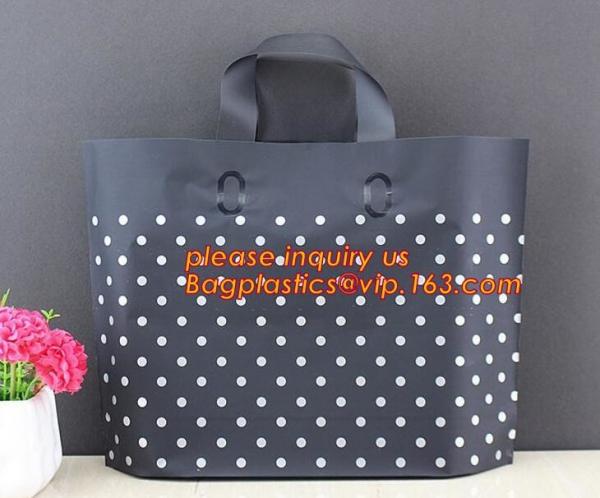 Wholesale Die Cut Handle Eco-Friendly Custom Design Shopping Gravure Printing Groceries Plastic Bags With Logo bagease